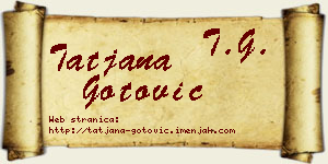 Tatjana Gotović vizit kartica